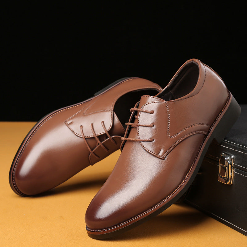 Men's Business Casual Leather Shoes Lace-Up Comfort Oxfords