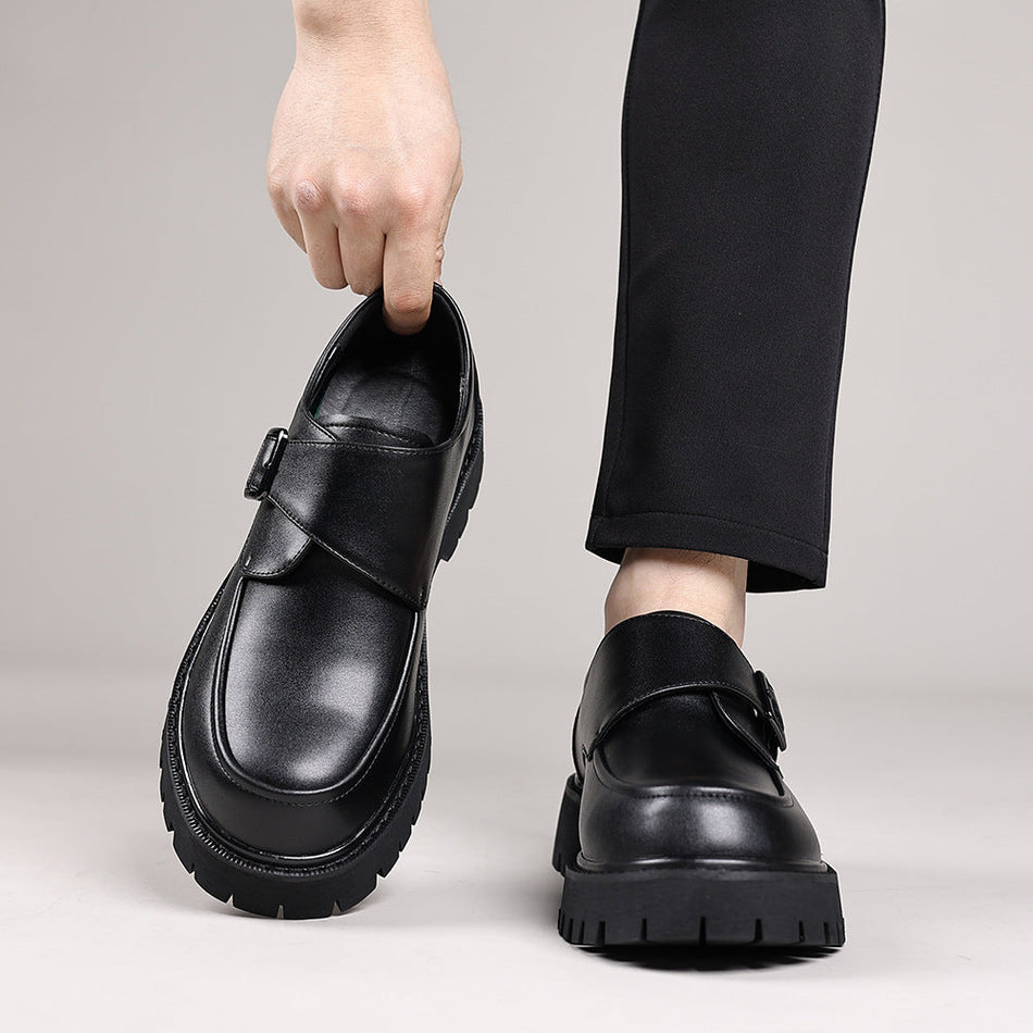 Men's Height-Increasing Buckle Loafers Business Casual Shoes