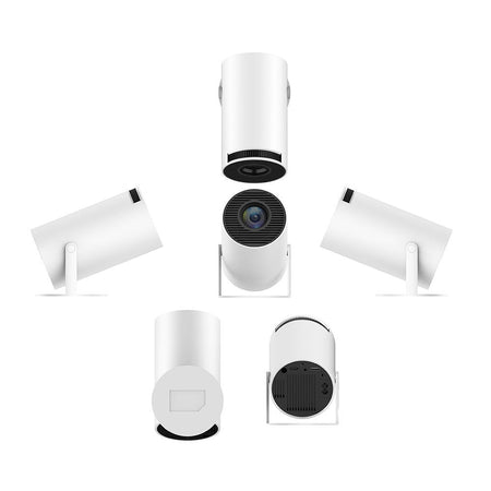 HY300 Pro Android 13 Portable Smart 4K Wireless Projector in White