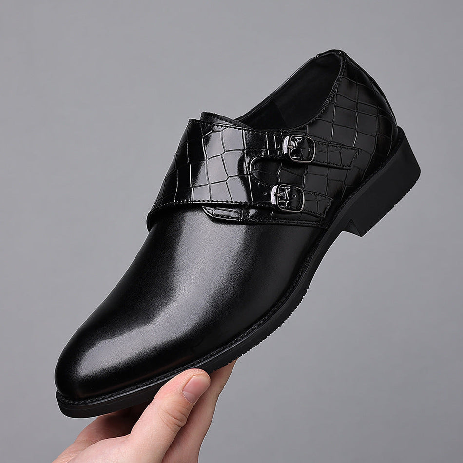 Men's Pointed Toe Slip-On Loafers Casual Leather Driving Shoes