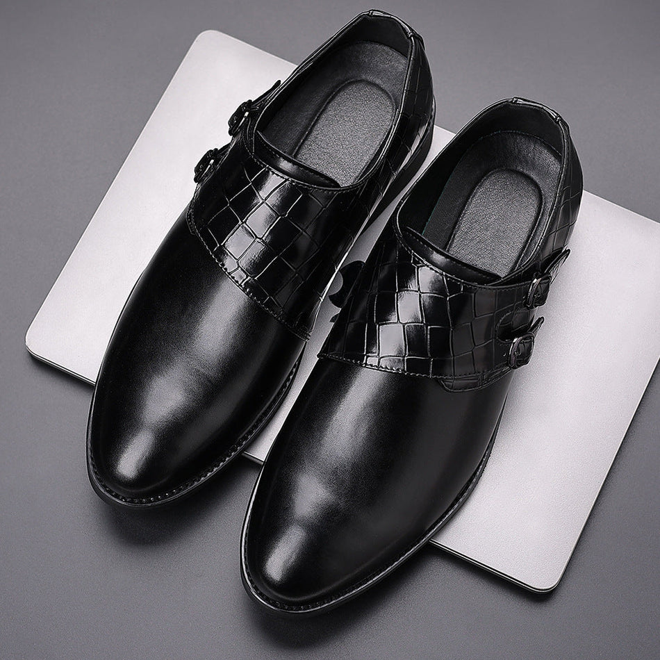 Men's Pointed Toe Slip-On Loafers Casual Leather Driving Shoes
