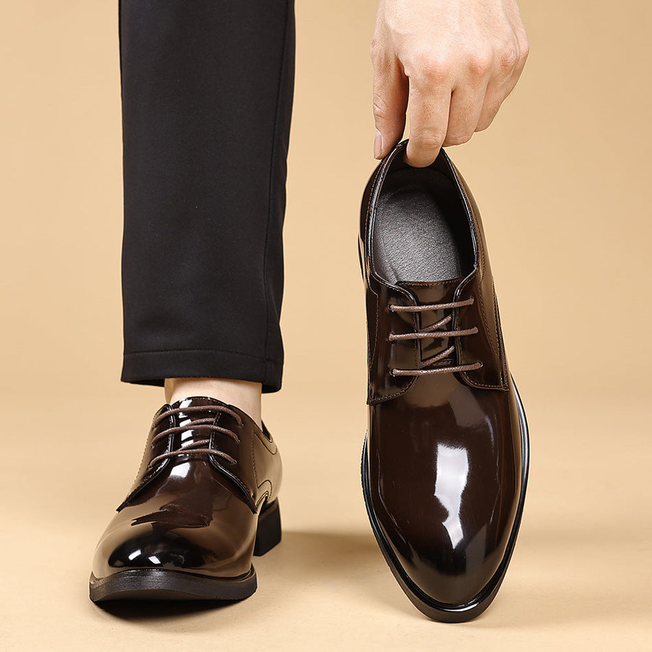 Men's Pointed Toe Formal Leather Shoes Business Casual Oxfords