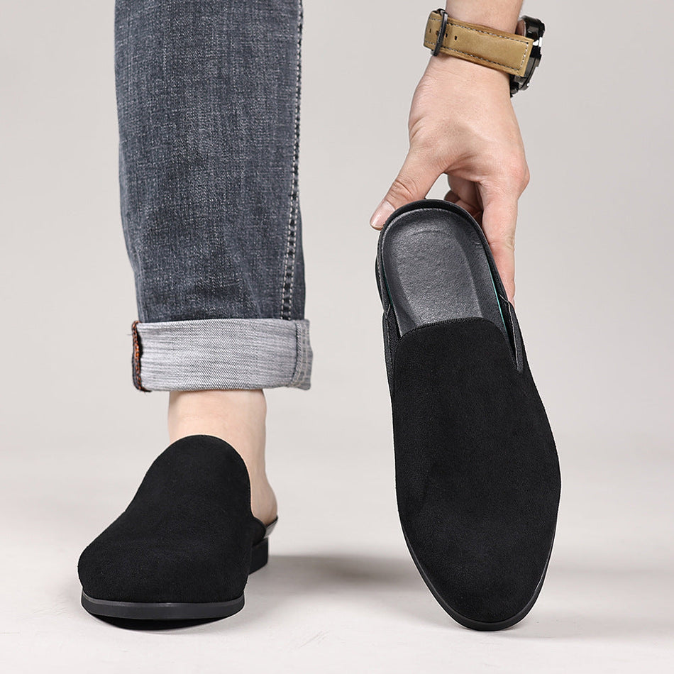 Men's Slip-On Loafers Casual Backless Half Slippers