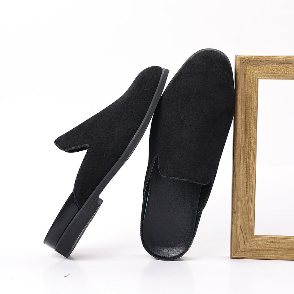 Men's Slip-On Loafers Casual Backless Half Slippers