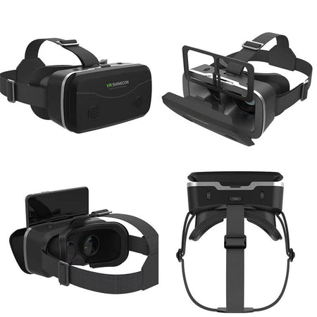 Mobile VR Headset 3D Virtual Reality Glasses for Movies and Gaming in Black