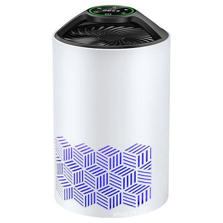 White Household Air Purifier for Bathroom, Pet Odor and Smoke Removal