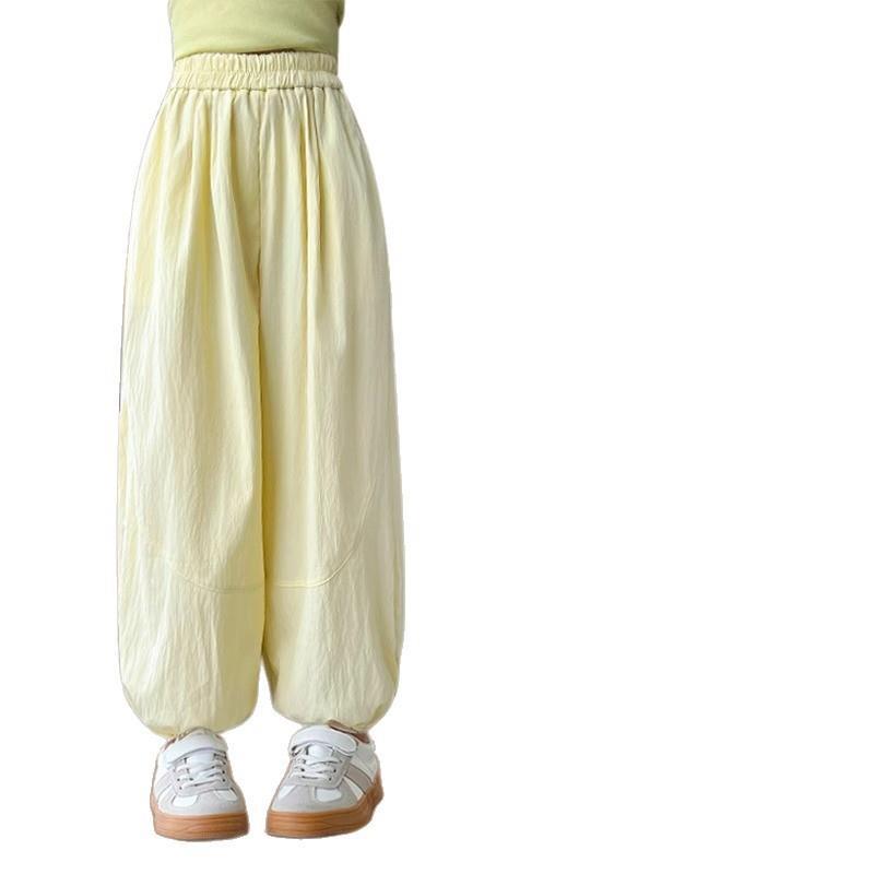 Kids Ice Silk Anti Mosquito Summer Casual Pants for Girls Long