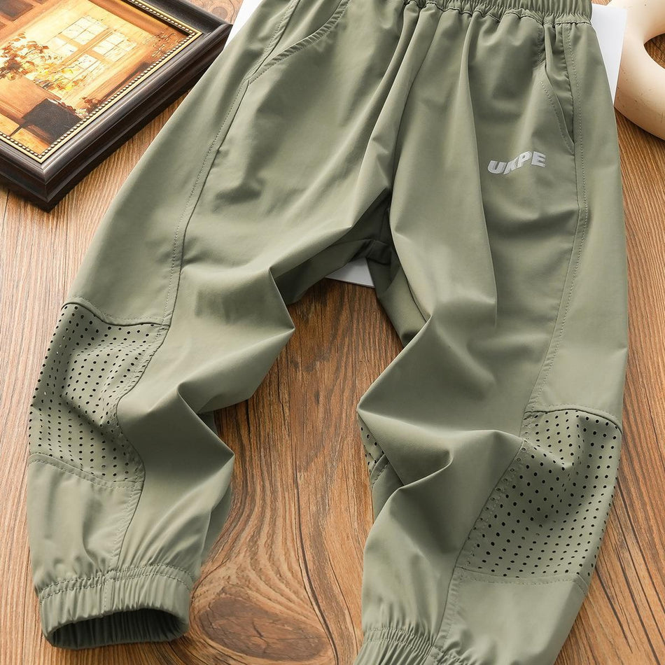Boy's Anti-Mosquito Ice Silk Quick-Dry Mesh Sports Pants Summer