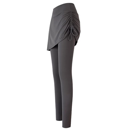 black Women's High-Waist Two-Piece Style Yoga Leggings Plus Size