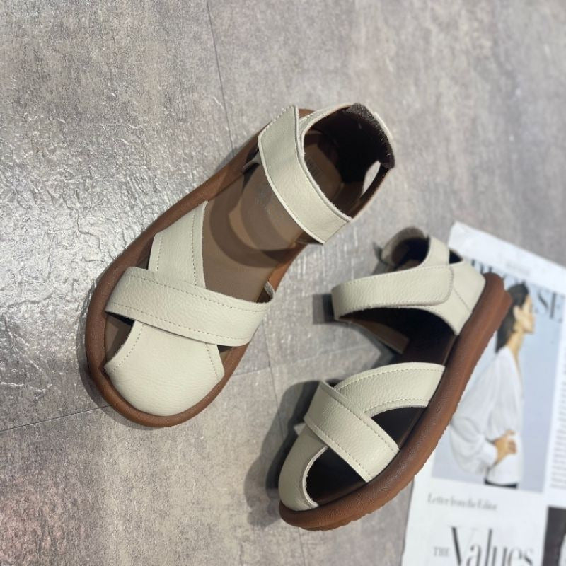 Women's Roman Style Soft Sole Baotou Beach Sandals Summer