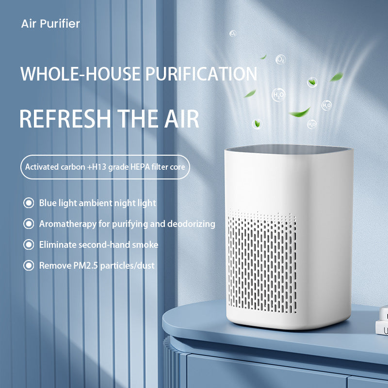 USB Desktop Air Purifier for Odor and Smoke Removal Office Use