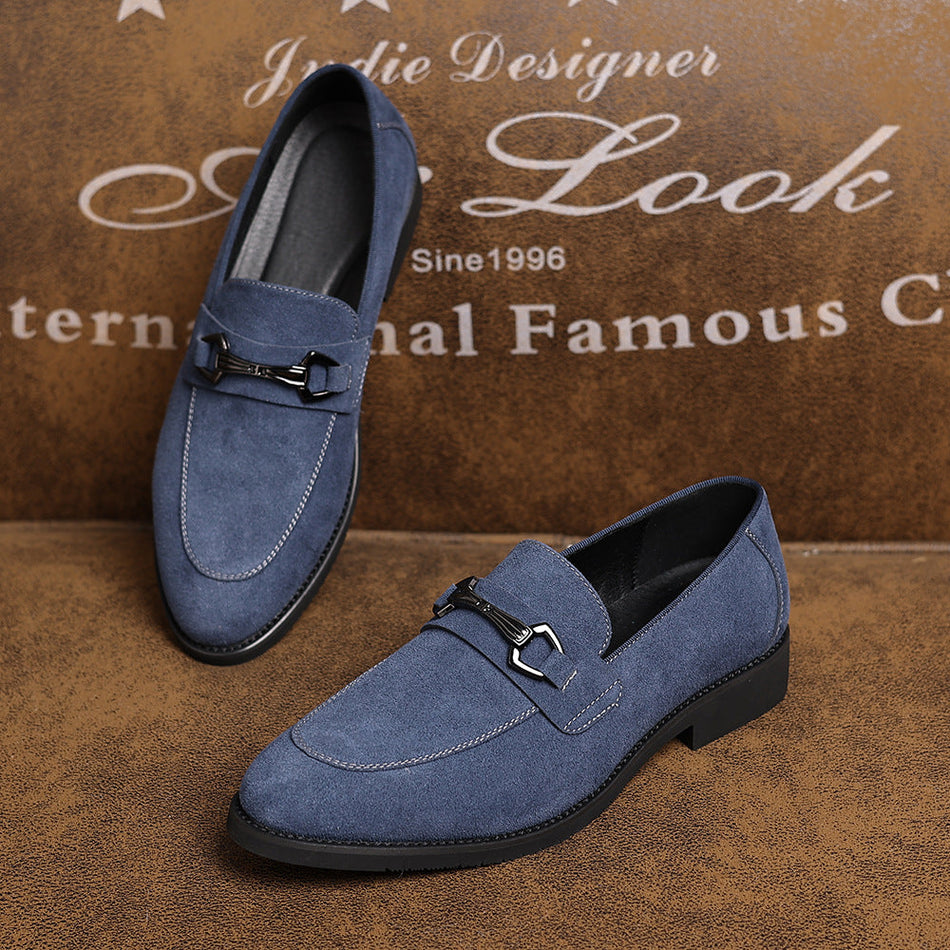 Men's Horsebit Slip-On Loafers Casual Suede-Style Dress Shoes