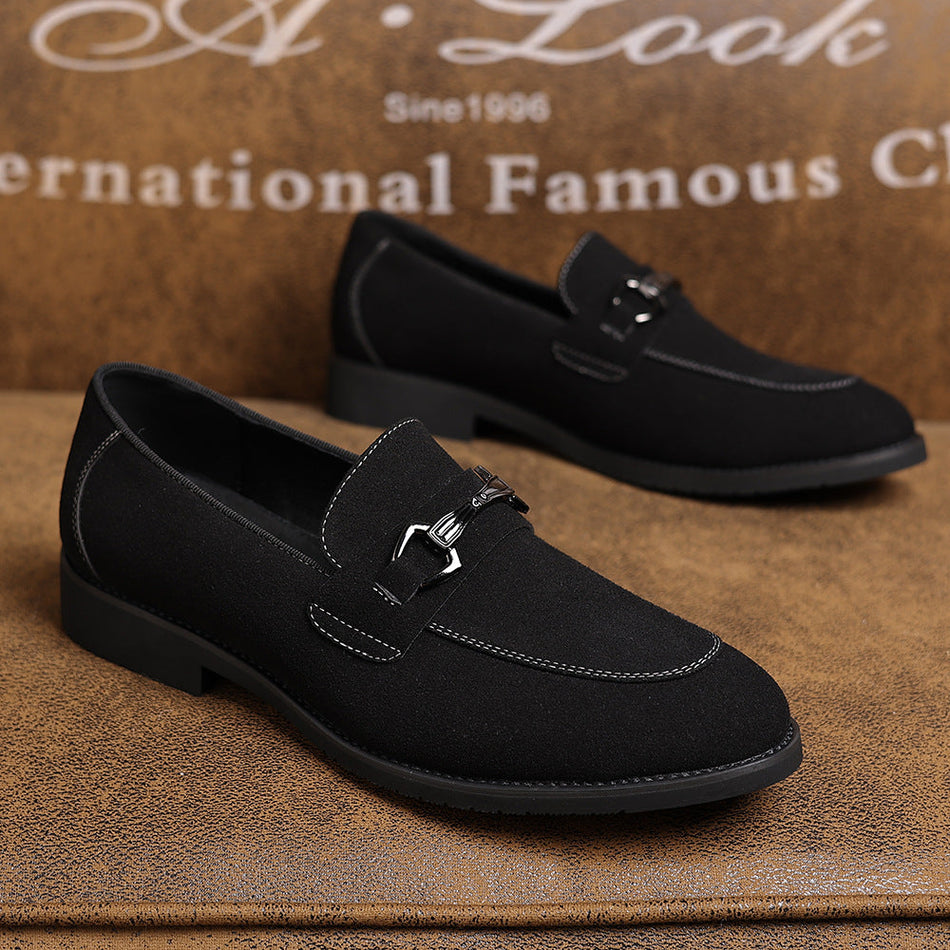 Men's Horsebit Slip-On Loafers Casual Suede-Style Dress Shoes