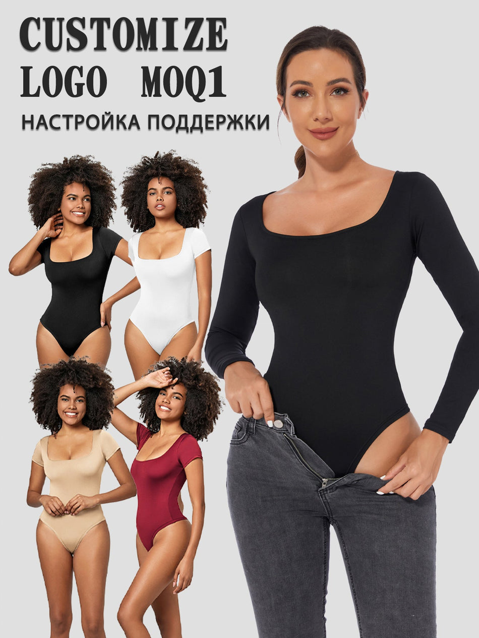 Women's Slim Fit Long Sleeve Bodycon Jumpsuit Top