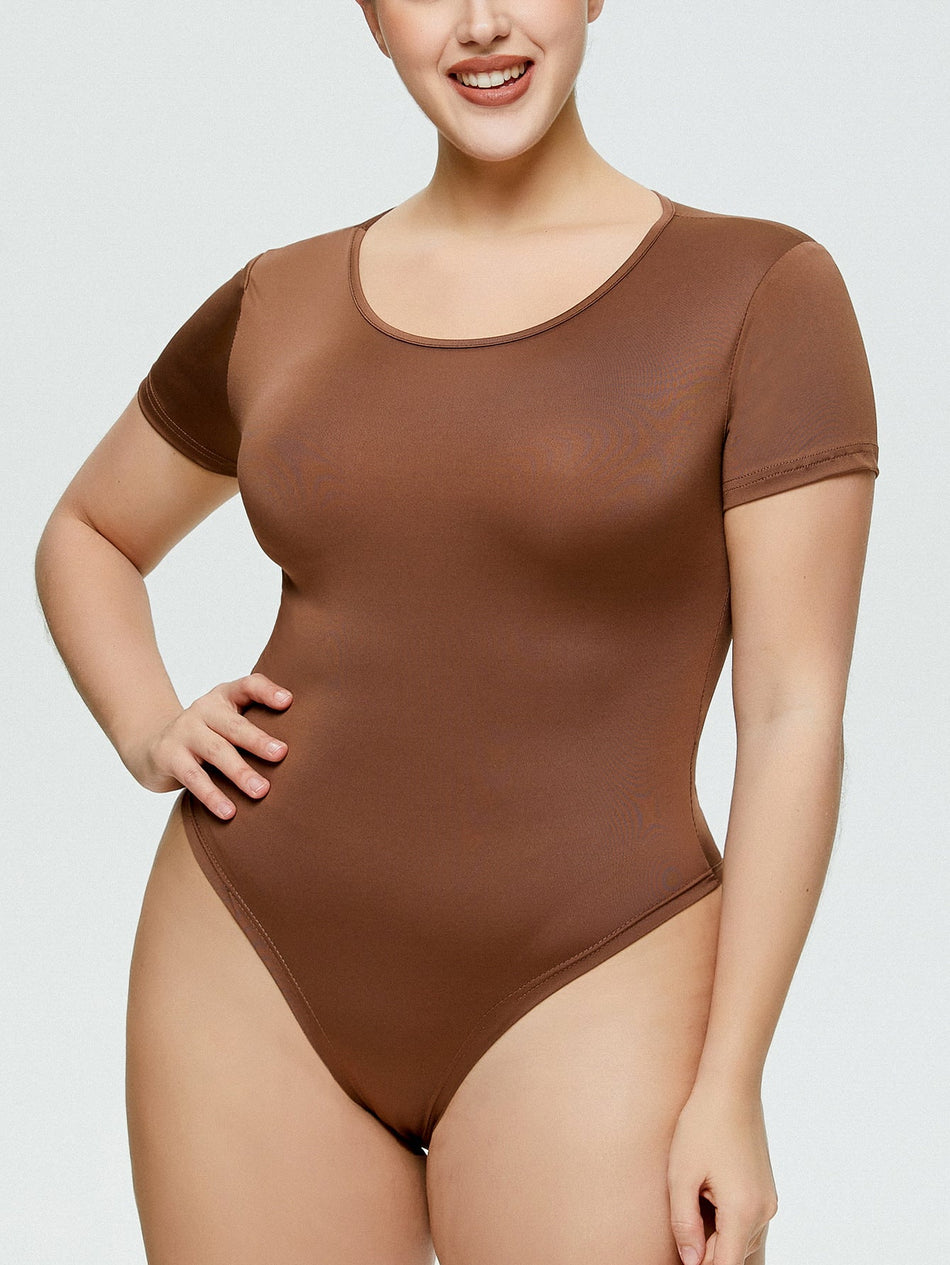 Women's Slim Fit Short Sleeve Jumpsuit High Waist Bodycon Style