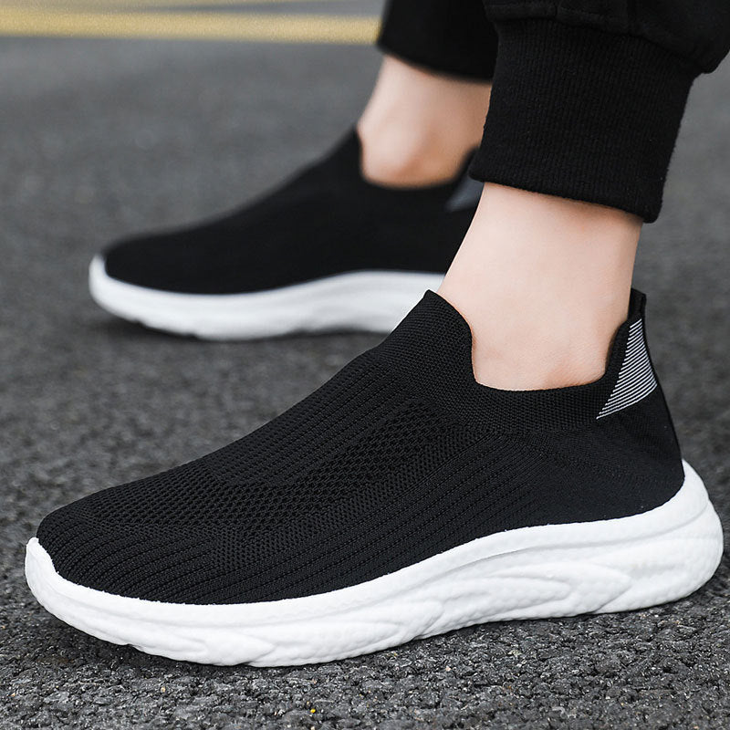 Men's Lightweight Fly-Knit Casual Sneakers Soft Sole Running