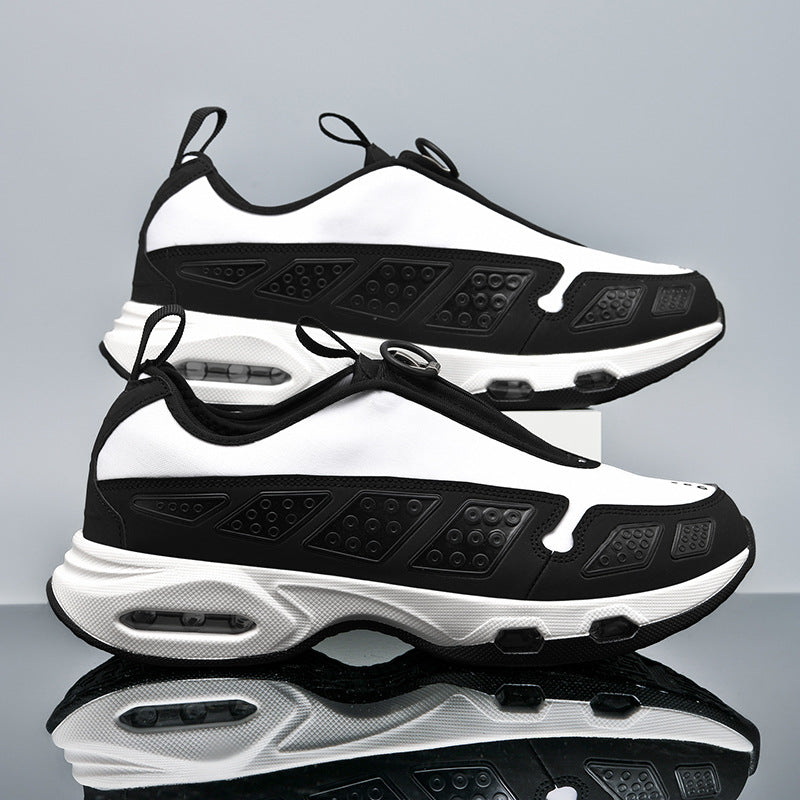 Black Men's Breathable Running Sneakers Lightweight Casual Sports Shoes