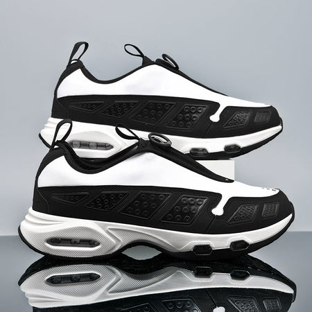 Black Men's Breathable Running Sneakers Lightweight Casual Sports Shoes