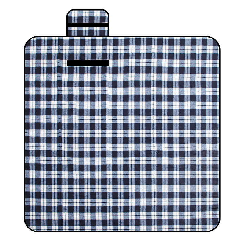 Gray white Suede Waterproof Folding Picnic Blanket for Outdoor Camping