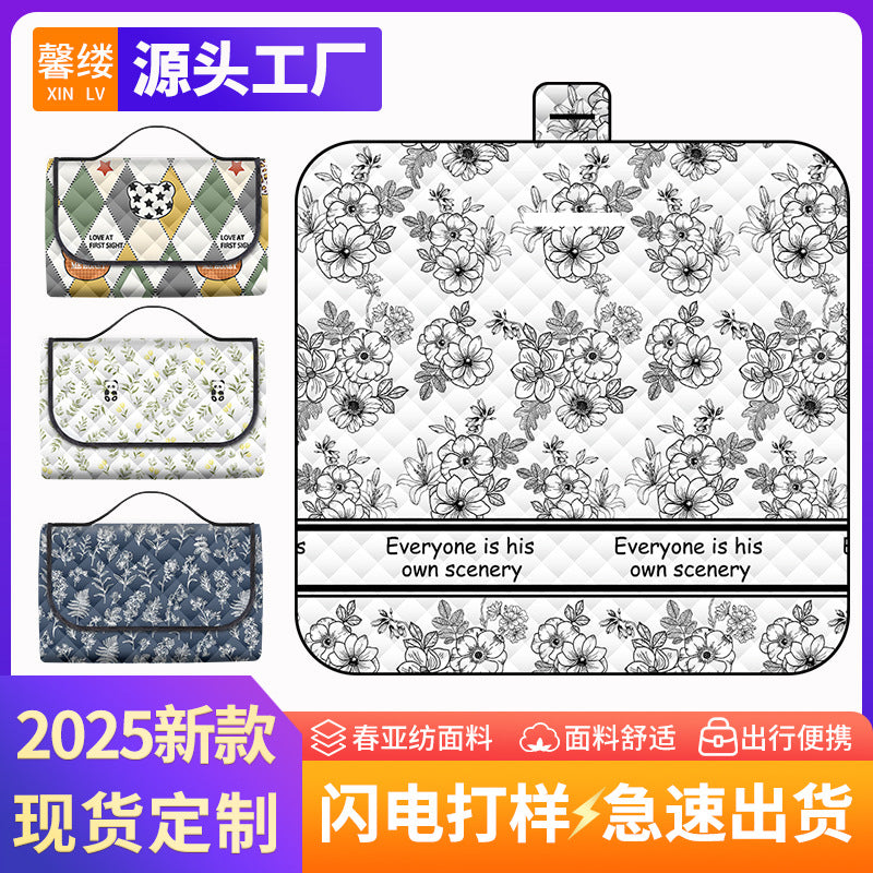 Printed Waterproof Ultrasonic Picnic Mat for Outdoor Camping