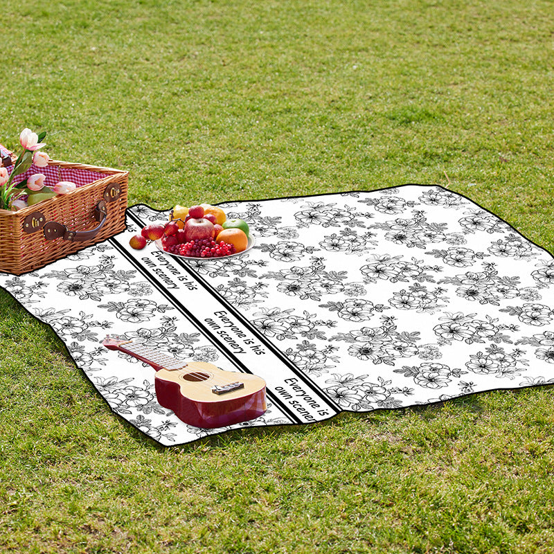 Hepburn life Printed Waterproof Ultrasonic Picnic Mat for Outdoor Camping 200*200cm