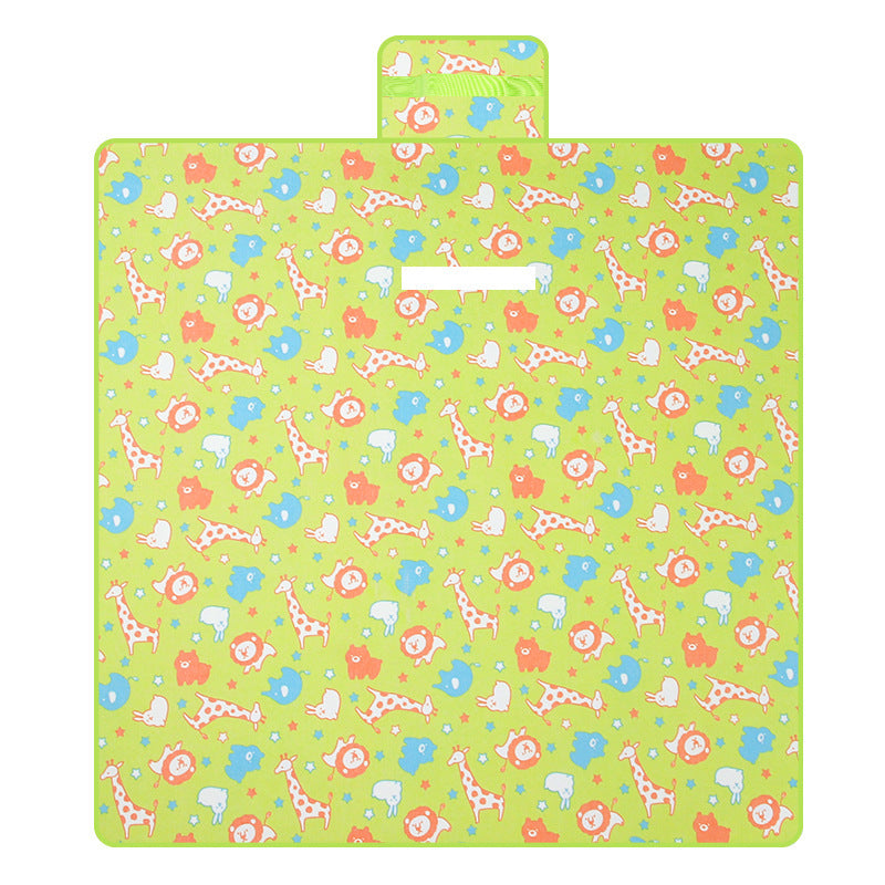 Green white Custom Oxford Cloth Waterproof Picnic Mat for Outdoor Camping