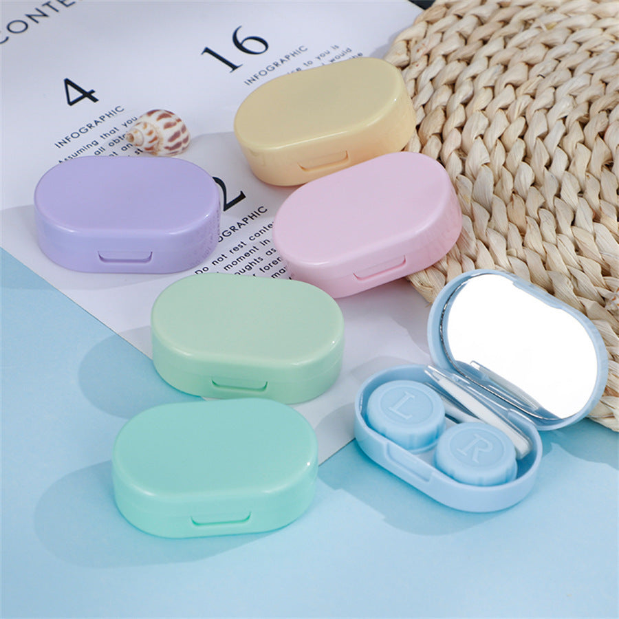 Candy Color Portable Contact Lens Case Double Storage Box