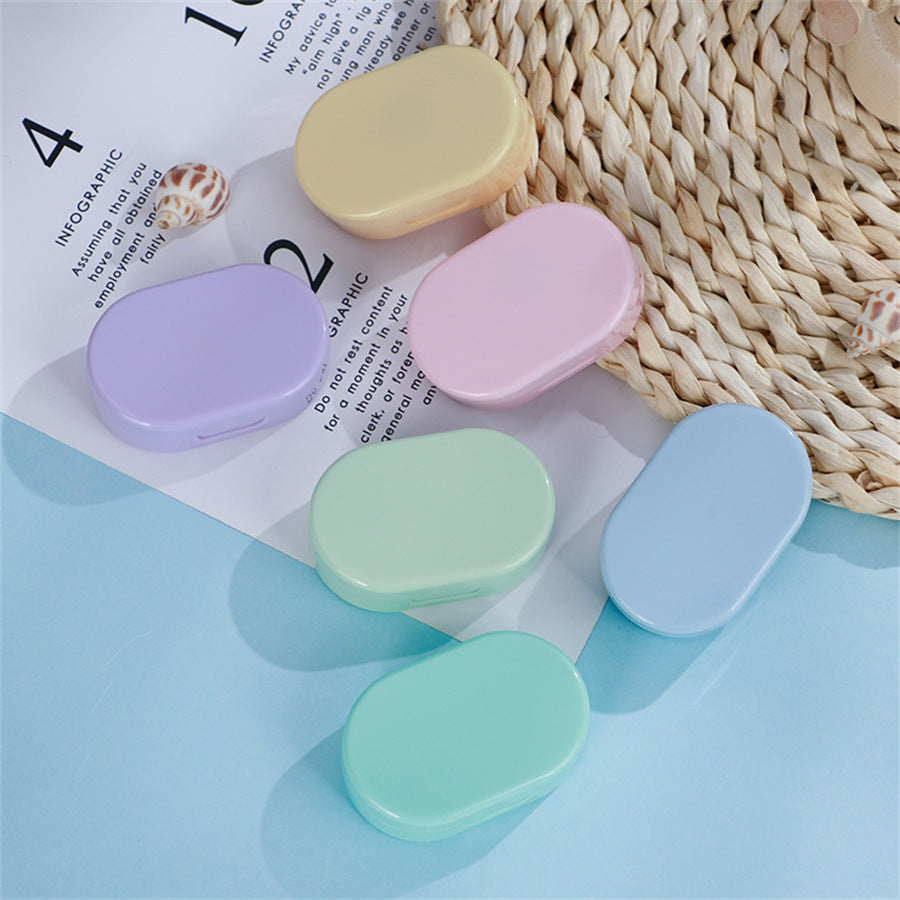 Candy Color Portable Contact Lens Case Double Storage Box