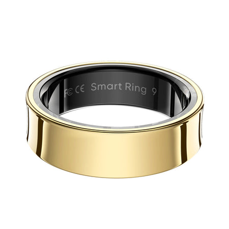 Smart Health Tracking Ring with Charging Case & Sports Modes in Gold