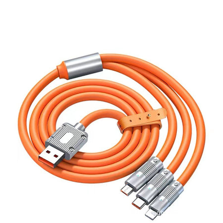 120W 3-in-1 Fast Charging Cable for Apple & Android Devices