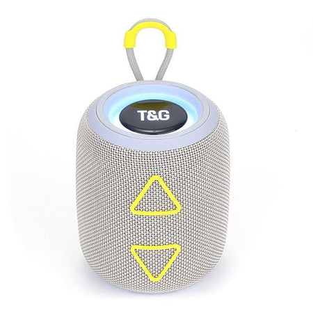 Portable Wireless Bluetooth Speaker with Subwoofer and USB Playback in Gray