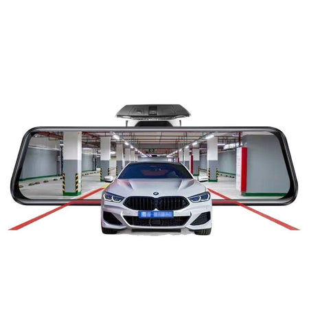 10-Inch Rearview Mirror Dash Cam with Dual Lens & Night Vision