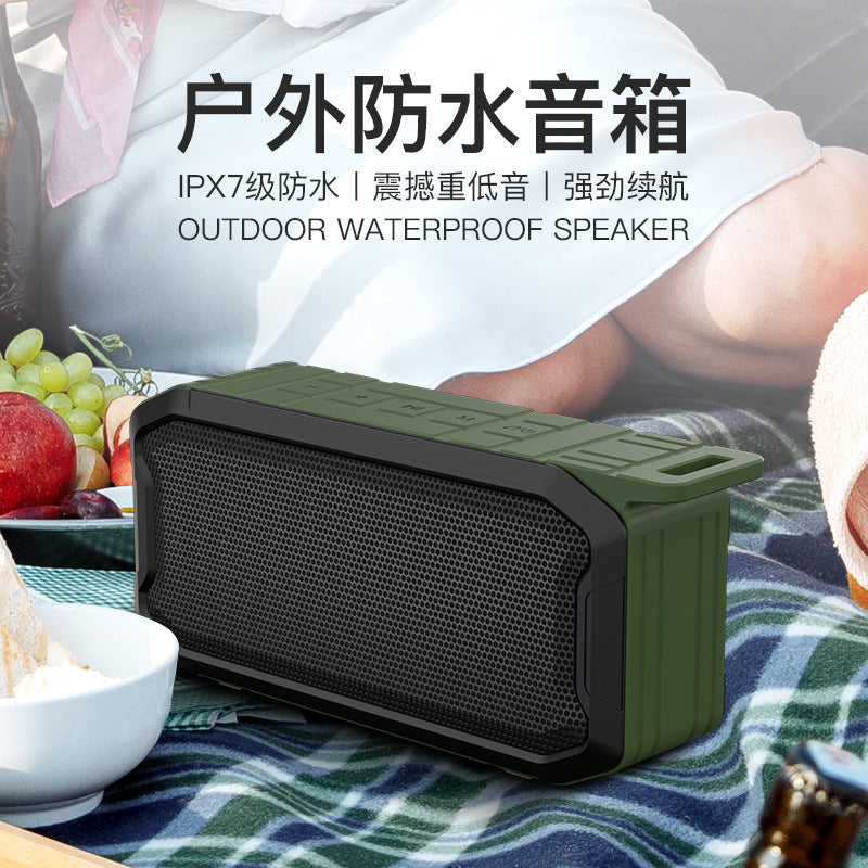 Waterproof Portable Bluetooth Speaker with TWS and Card Support