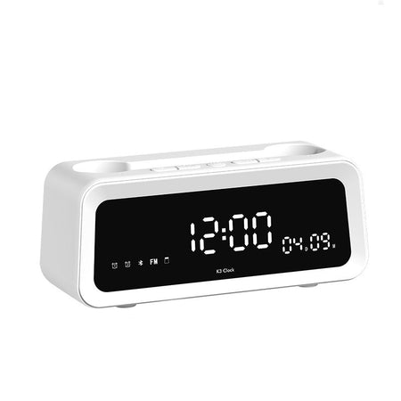 Multi-Function Bluetooth Speaker with Calendar, Alarm Clock and Temperature Display in Black