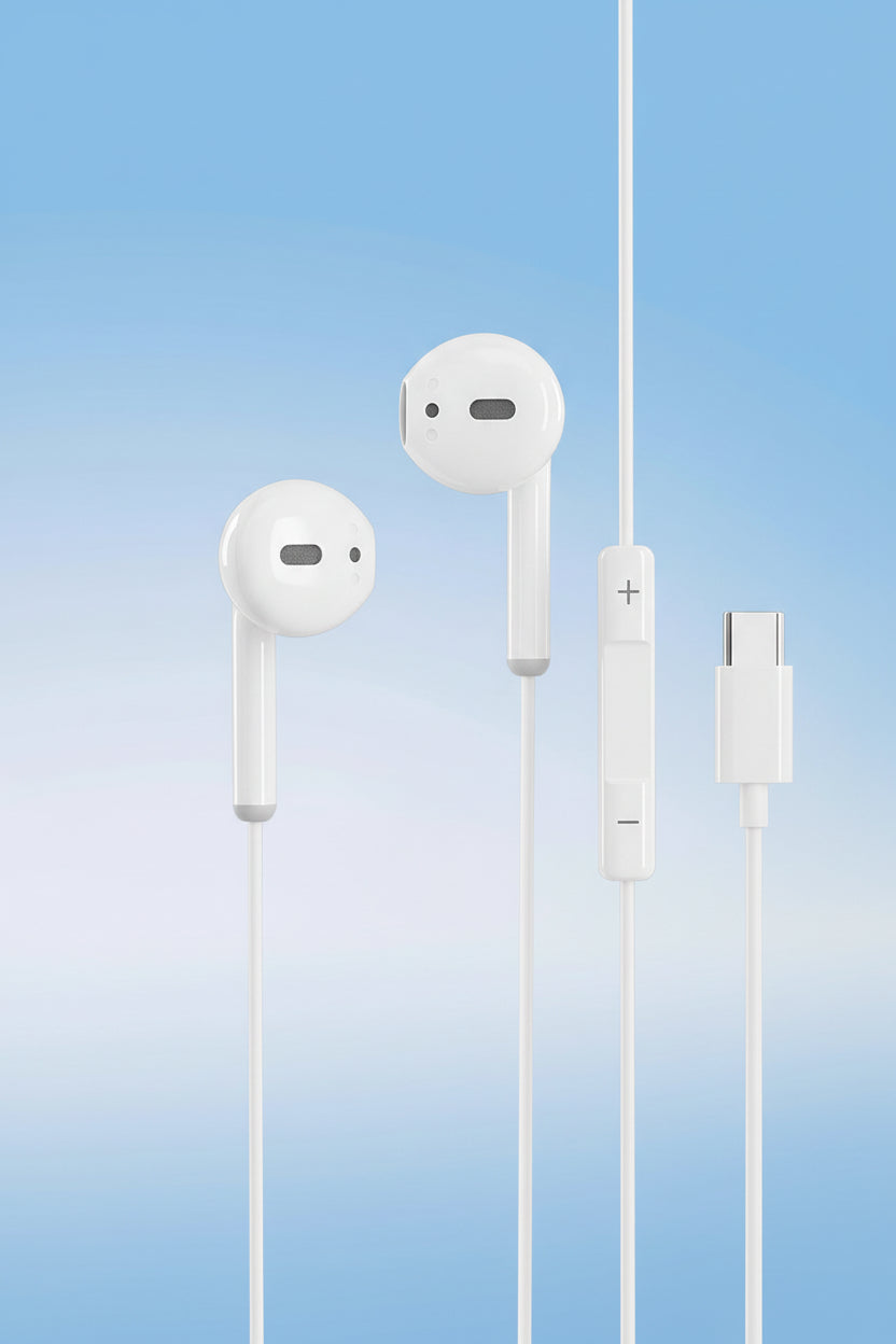 Pisen Type-C Digital Wired Earphones with Mic for Mobile Devices
