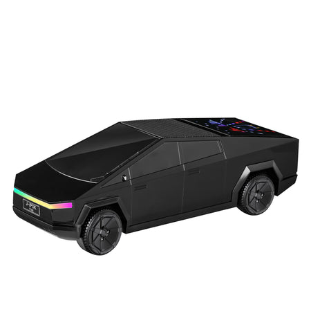 P588 Solar Powered Car Bluetooth Speaker Mini Model Audio Ornament in Black
