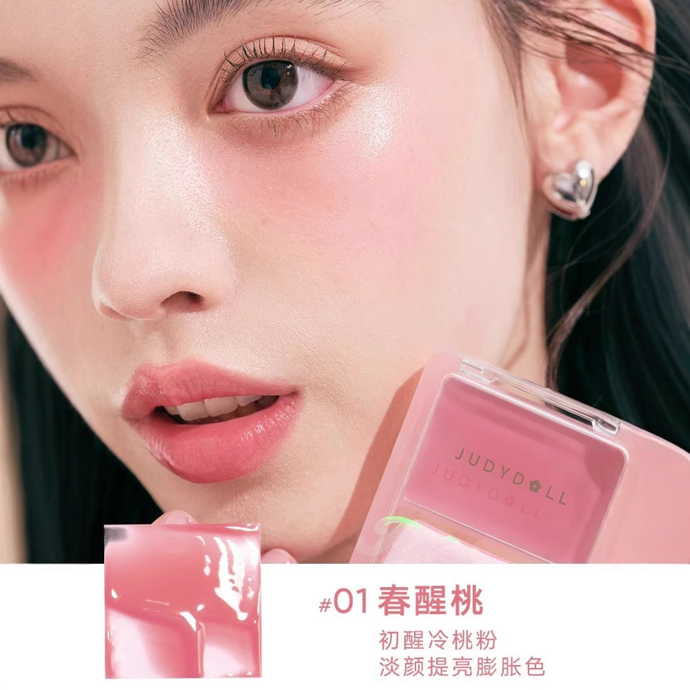 Peach Cream Blush Palette Pearlescent Multi-Use Soft Glow Finish