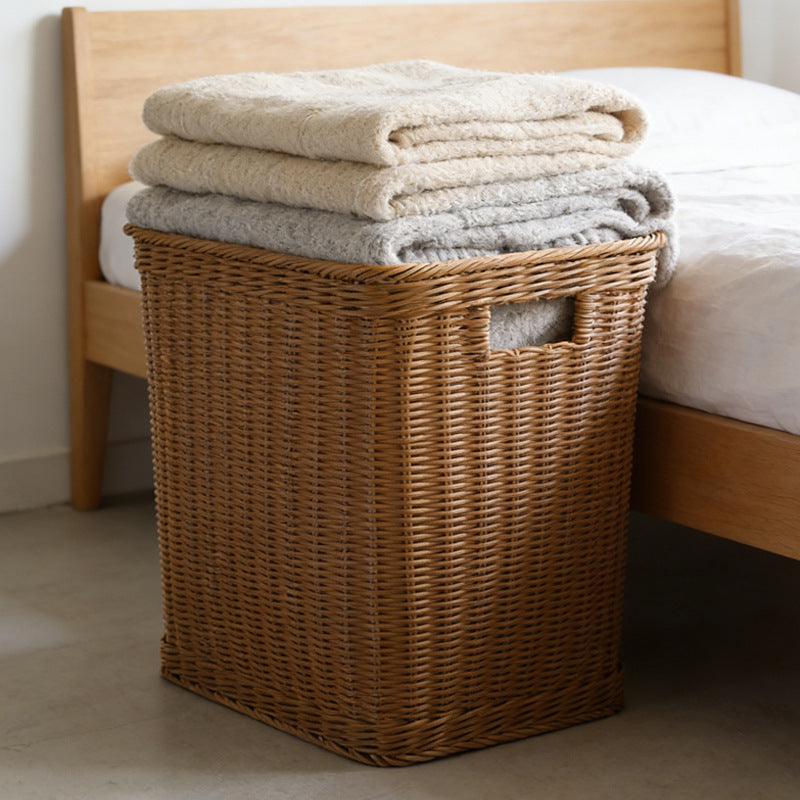 Large Rattan Style Woven Laundry Hamper for Hotel and Home Use