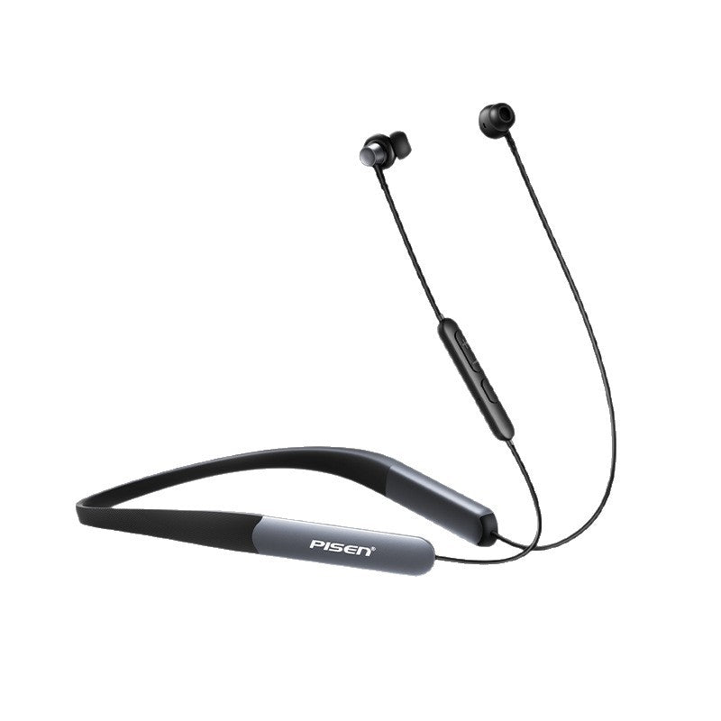 Pisen Fit 2 Wireless Sports Bluetooth Earhook Headphones in Black