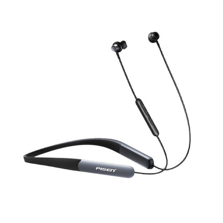 Pisen Fit 2 Wireless Sports Bluetooth Earhook Headphones in Black