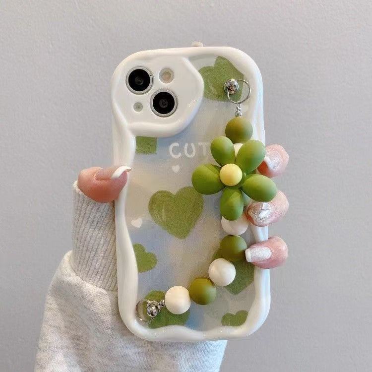 White elegant love design shockproof phone case for iphone pro series