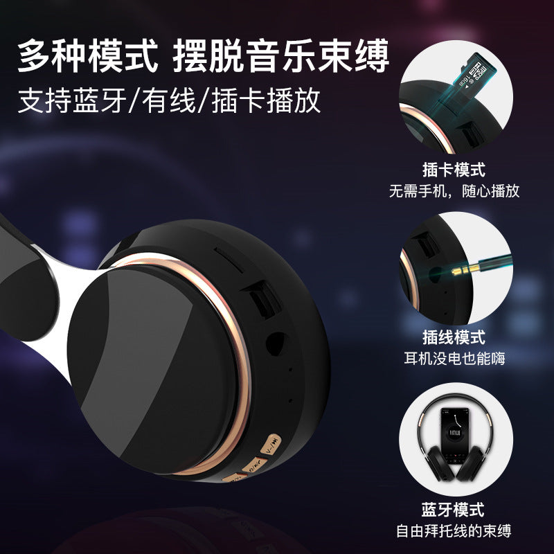 Wireless Head-Mounted Bluetooth Stereo Sports Headset with