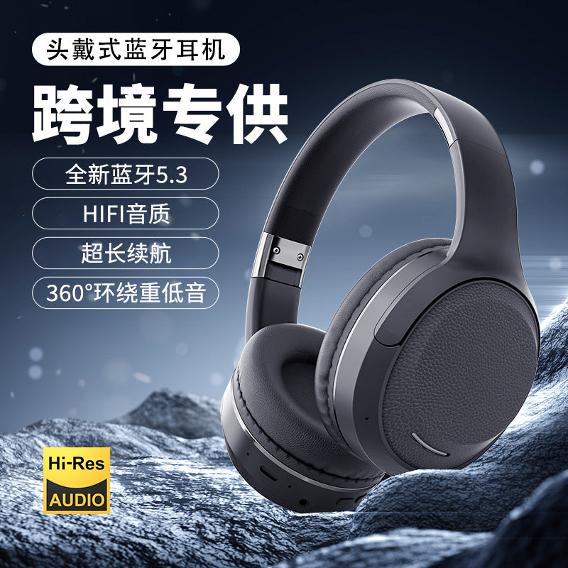 Wireless Head-Mounted Bluetooth Headset with Heavy Bass and