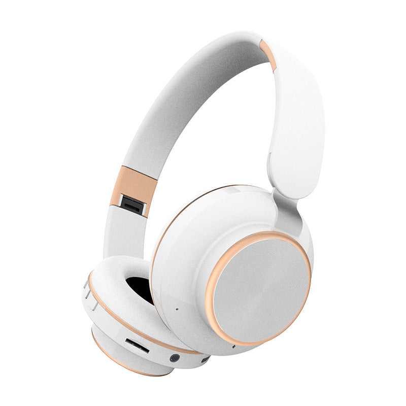 Wireless Bluetooth Headset with Subwoofer Stereo and Card Support for Sports Use in Black
