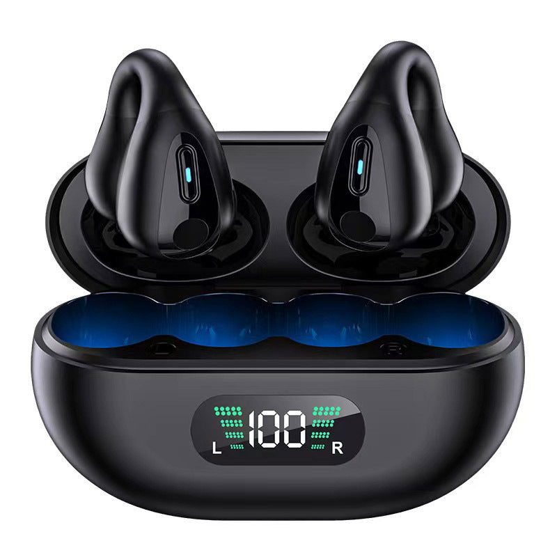 X22 Clip-On Wireless Bluetooth Headphones with Noise Reduction in Black