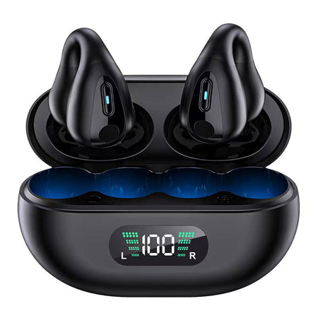 X22 Clip-On Wireless Bluetooth Headphones with Noise Reduction in Black