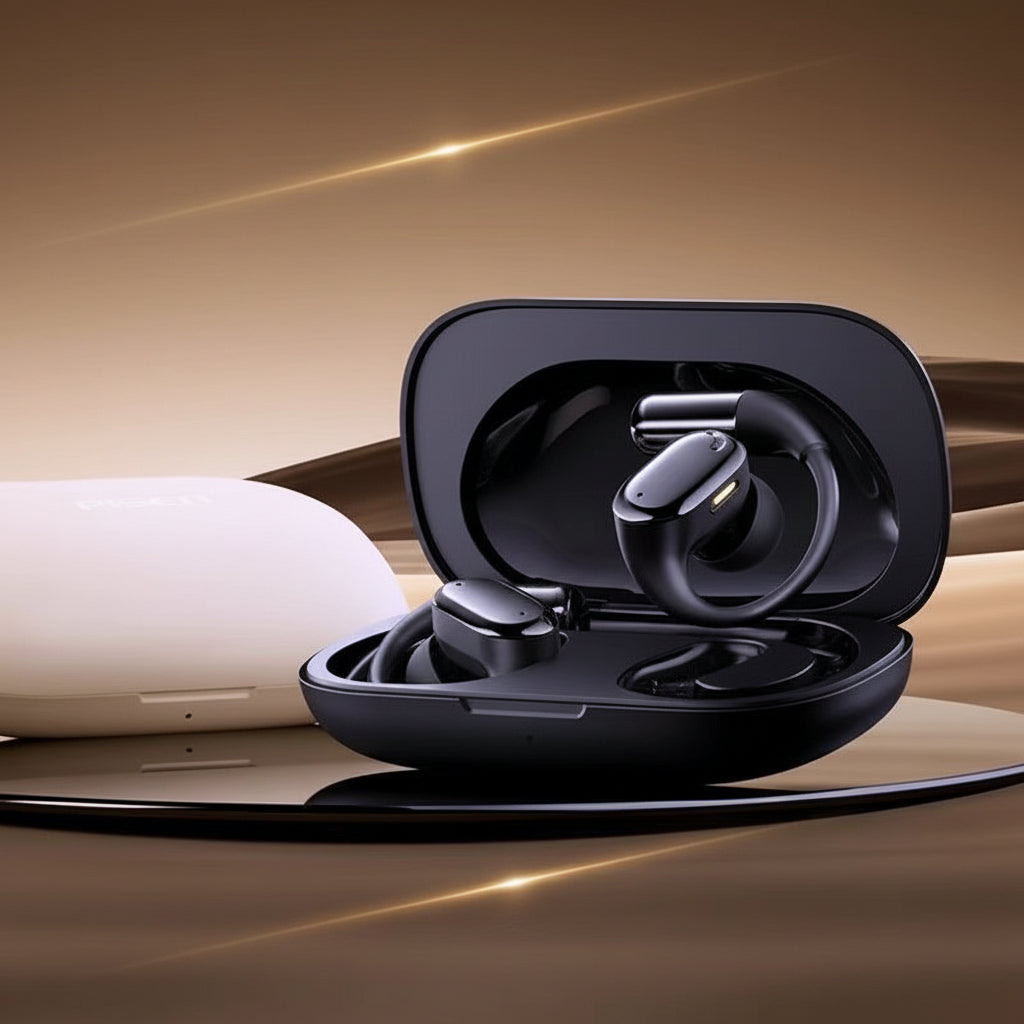 Pisen O1 Wireless Bluetooth Earbuds with ENC Noise Reduction in Black