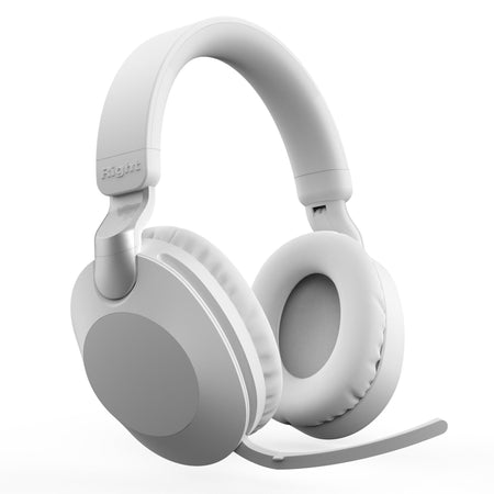 ANC Wireless Over-Ear Bluetooth Gaming Headphones with Long Battery Life in White