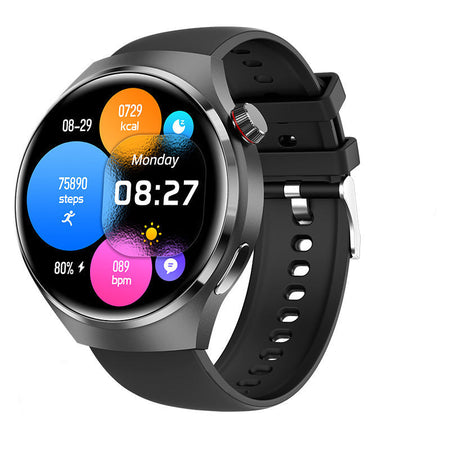 GT4 Pro Smart Watch with Bluetooth Call & Sports Tracking in Black