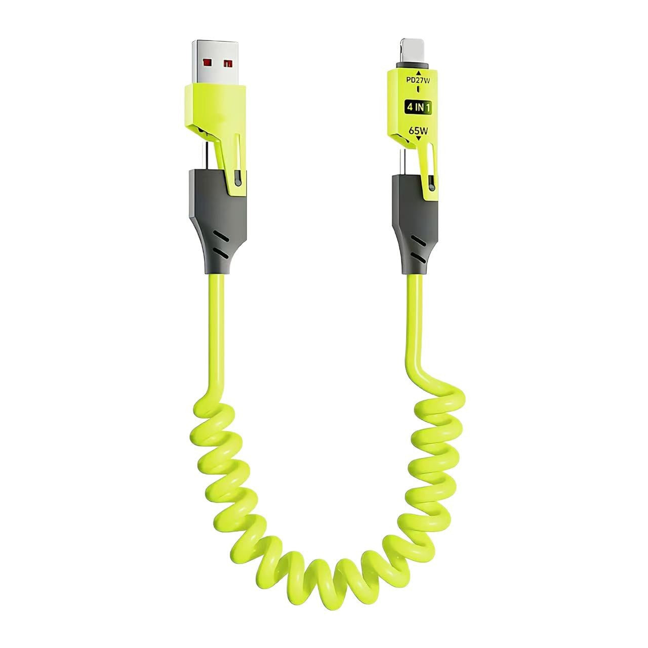 4-in-1 Retractable Fast Charging Cable for Apple & Type-C